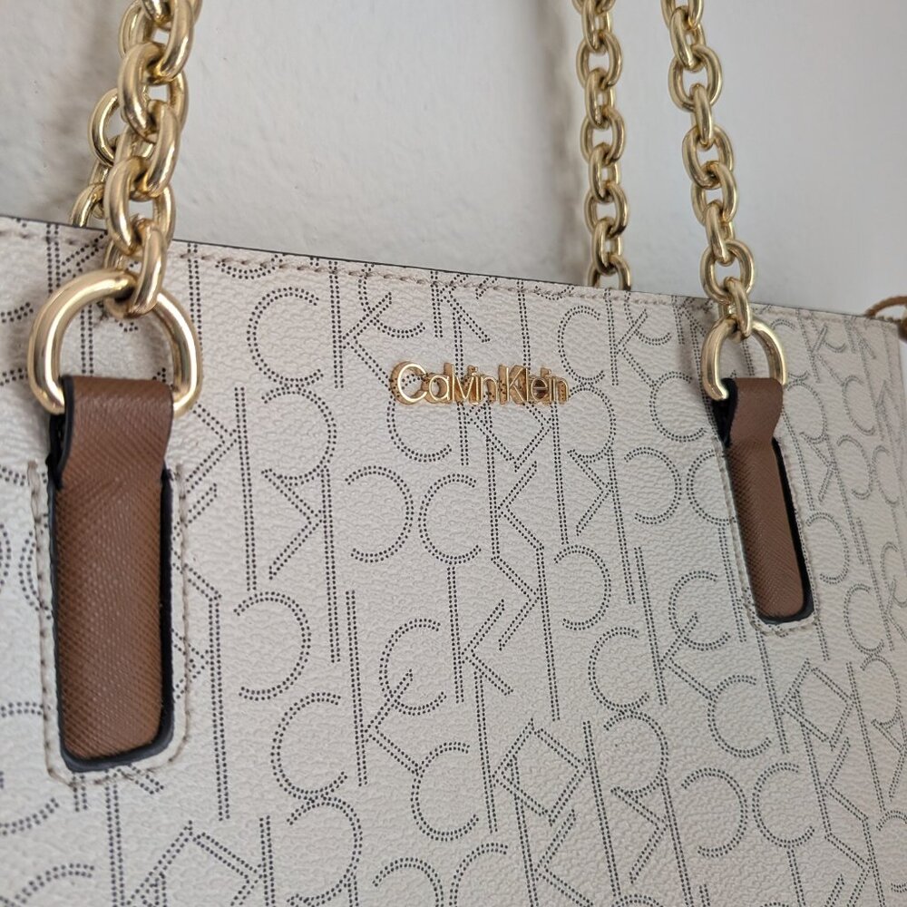 Calvin Klein Monogram Logo Tote - Picture 5 of 6